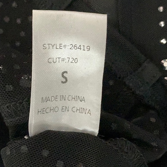 NWT Top Chic Brand bodycon mesh corset MINI dress padded bra BLACK silver M / L - Picture 10 of 10